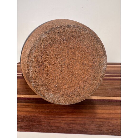 MCM VTG Studio Art Pottery Pitcher, hand thrown stoneware with dark brown and a - Picture 7 of 9